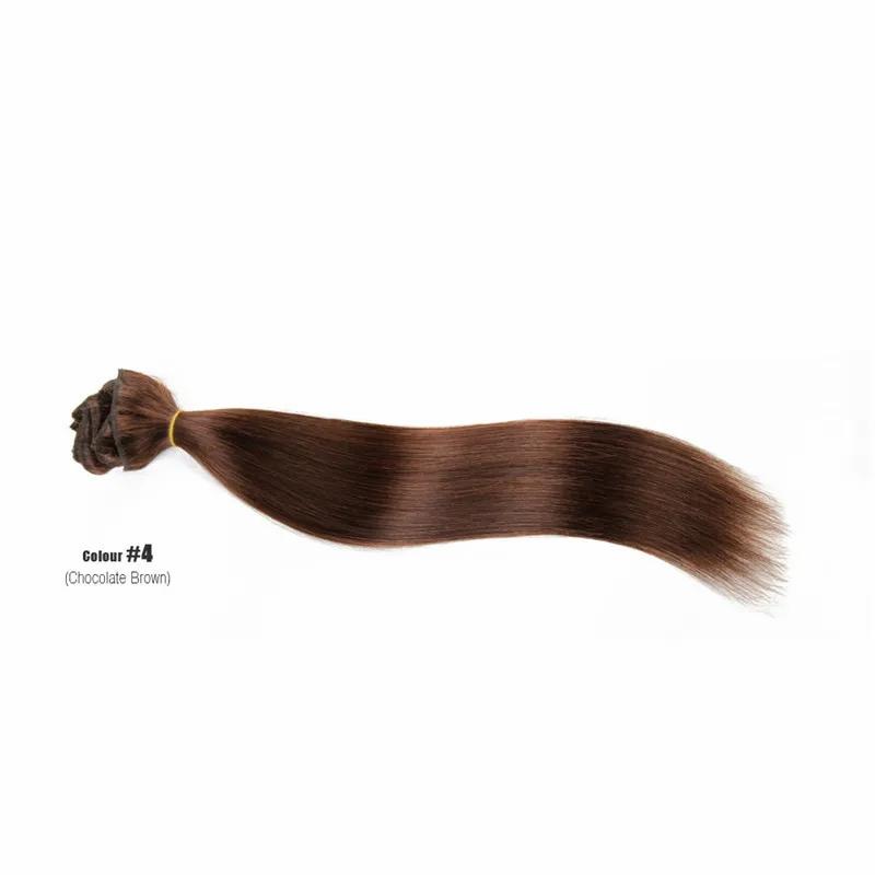 Hair Extensions | Blond Black Brown Silky Straight Real Human Hair Remy Clip In Extensions 15-24 Inch 70G 100G 120G Brazilian Indian For Full Head Double Weft Hair Extensions Hair Extensions