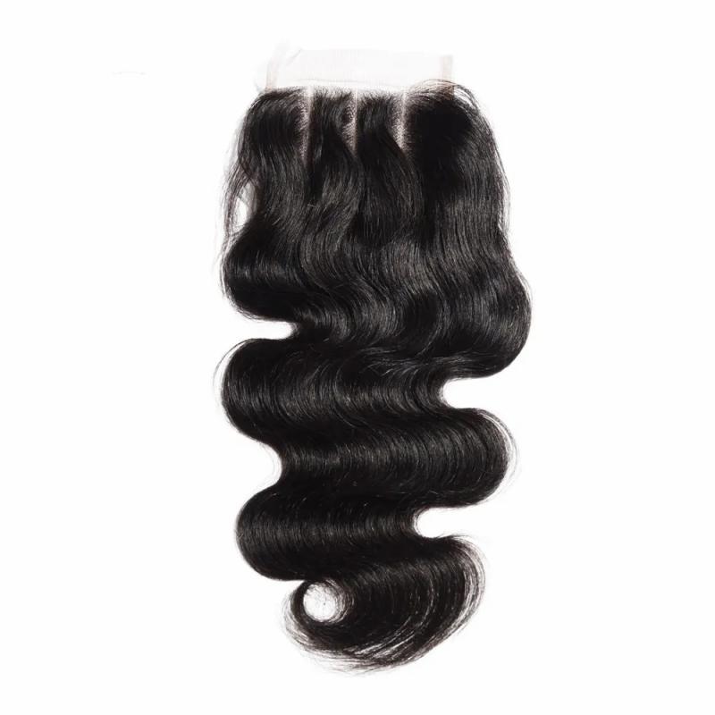 Hair Extensions | Brazilian Body Wave Human Hair 3 Bundles With Closures Natural Black Color Hair Extensions Hair Extensions