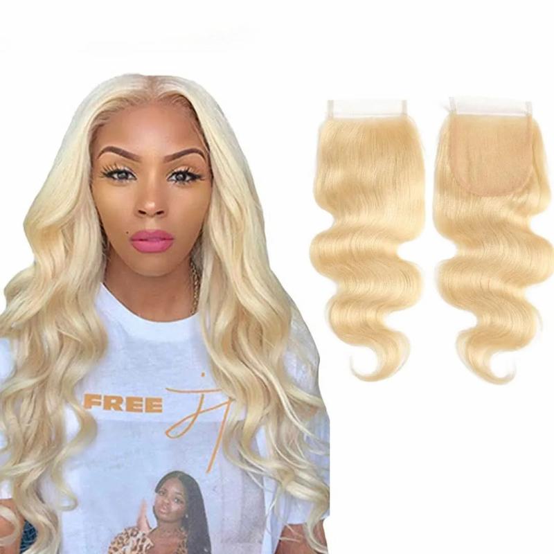 Hair Extensions | Brazilian Body Wave Transparent Lace Closure Human Hair 4X4 5X5 6X6 7X7 100% 613 Blonde Hair Straight Bleached Knots Pre Plucked Free Part Lace Closure Piece Greatremy Hair Extensions Hair Extensions