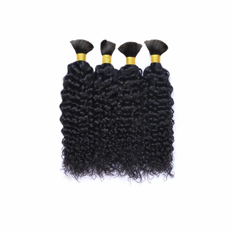 Hair Extensions | Mongolian Afro Kinky Curly Human Hair Bulk Braiding Hair Bundles Extensions No Weft For Black Women Hair Extensions Hair Extensions