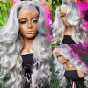 Hair Wigs | 13X4 Body Wave Lace Front Real Hair Wig 250% Brazilian Water Wave Lace Front Wig Women Blonde/Red/Gray Synthetic Wig Cosplay Hair Products) Wholesale Hair Wigs #99