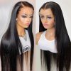 Hair Wigs | 13X4 Lace Frontal Human Hair Glueless Wig Peruvian Straight Lace Front Wigs For Women Black/Red/Grey /Purple Transparen Lace Frontal Wig Preplucked Hair Wigs 613 Blonde Color