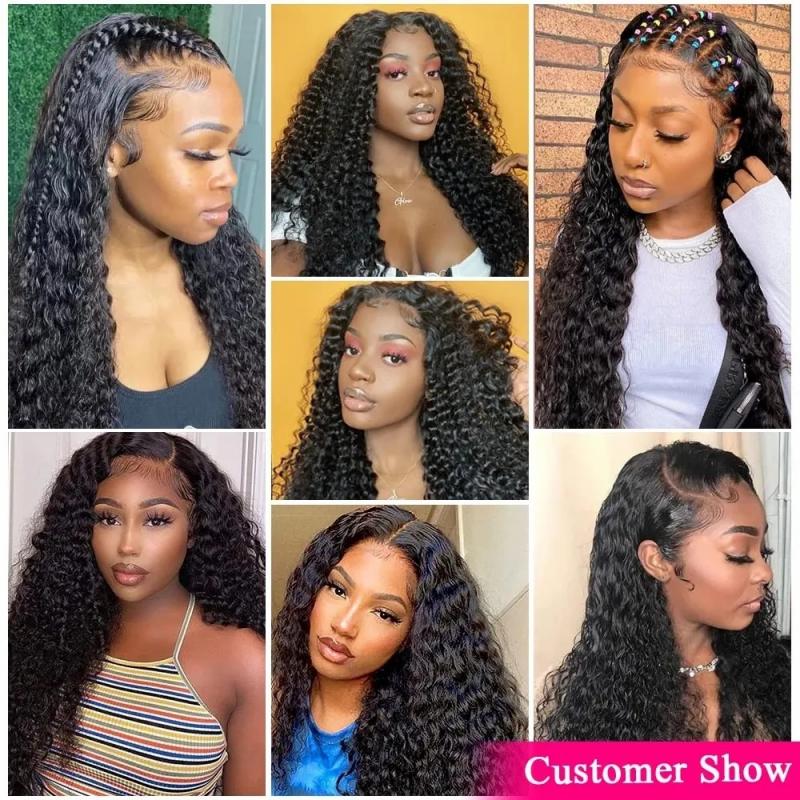 Hair Wigs | 13X4 Loose Deep Wave Brazilian Human Hair Wigs 32 34 Inch Transparent Synthetic Curly Lace Front Wig For Black Women Hair Wigs Auburn