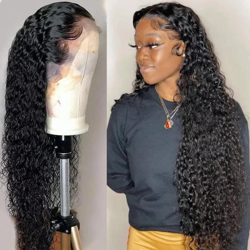 Hair Wigs | 13X4 Loose Deep Wave Brazilian Human Hair Wigs 32 34 Inch Transparent Synthetic Curly Lace Front Wig For Black Women Hair Wigs Auburn