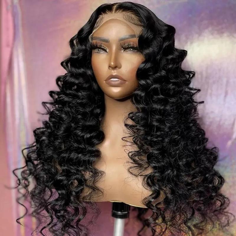 Hair Wigs | 180% Brazilian Deep Wave Lace Front Human Hair Wigs Preplucked 13X4 Hd Lace Frontal Wig Synthetic Curly Wig For Women Hair Wigs 613 blonde