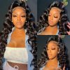 Hair Wigs | 180% Brazilian Deep Wave Lace Front Human Hair Wigs Preplucked 13X4 Hd Lace Frontal Wig Synthetic Curly Wig For Women Hair Wigs 613 blonde