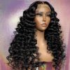 Hair Wigs | 180% Brazilian Deep Wave Lace Front Human Hair Wigs Preplucked 13X4 Hd Lace Frontal Wig Synthetic Curly Wig For Women Hair Wigs 613 blonde