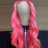 Hair Wigs | 180% Brazilian Pink Lace Front Wig Human Hair Straight Wigs For Women Hd Transparent 13X4 Lace Frontal Wigs Synthetic Preplucked Hair Wigs 613 Blonde Color