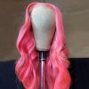 Hair Wigs | 180% Brazilian Pink Lace Front Wig Human Hair Straight Wigs For Women Hd Transparent 13X4 Lace Frontal Wigs Synthetic Preplucked Hair Wigs 613 Blonde Color