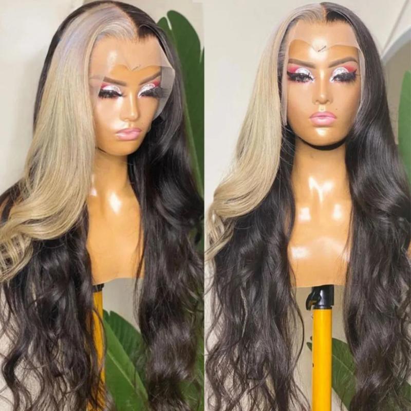 Hair Wigs | 180Density Peruvian Ash Blonde Lace Front Wigs For Women Colored Body Wave Lace Frontal Wig Pre Plucked Synthetic Cosplay Wig Hair Wigs black