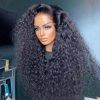 Hair Wigs | 200 Density Natural Black Curly Lace Front Wig Human Hair 13X4 Kinky Curly Lace Frontal Wig Brazilian Transparent Lace Synthetic Wigs Hair Wigs 613 Blonde Color