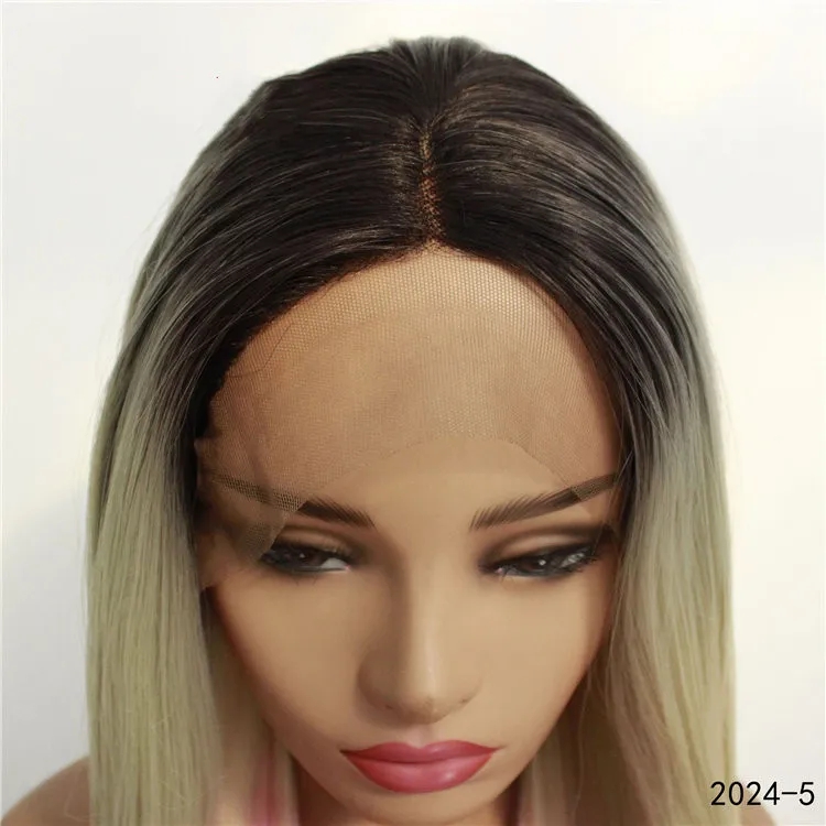 Hair Wigs | 26 Inches Synthetic Lacefront Wigs Simulation Human Hair Lace Front Wigs Silky Straight Perruques Natural Straight Long Remy Hair Gradient Colors More Choice Hair Wigs 1