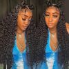 Hair Wigs | 360 Curly Human Hair Wigs For Black Women Black Afro Wig Hd 13X4 Kinky Curly Lace Frontal Wig Preplucked Synthetic Hair Wigs 613 Blonde Color