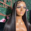 Hair Wigs | 40 Inch Black Bone Straight Transparent 13X4 Lace Frontal Simulation Human Hair Wigs 250 Density Brazilian Remy 13X4 Lace Front Wig For Women Hair Wigs Ash Blonde Color