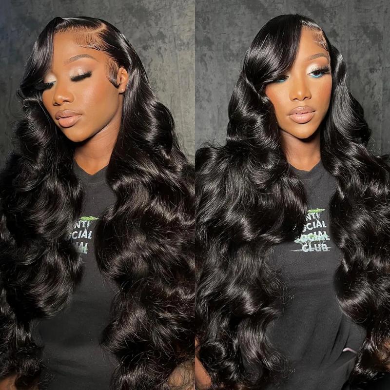 Hair Wigs | 40 Inch Body Wave Transparent Lace Front Human Hair Wigs Brazilian Black Color 250 Density Hd 13X4 Lace Frontal Wig For Women Hair Wigs 613 Blonde Color