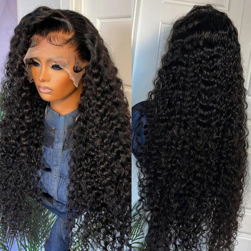 Hair Wigs | 40Inch Brazlian Hair Water Wave Curly Lace Frontal Wigs 13X4 Deep Wave Lace Frontal Wig 360 Lace Synthetic Wigs For Women Hair Wigs Auburn