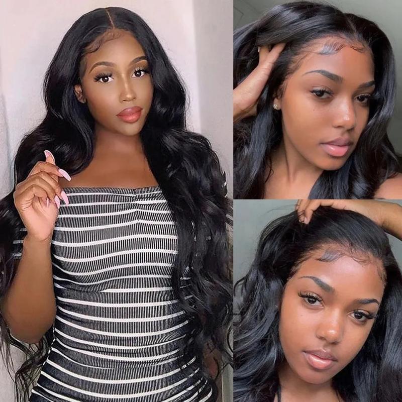 Hair Wigs | Body Wave Lace Front Wig 13X6 Hd Transparent Lace Frontal Wig 100% Real Human Hair Wigs For Women And Girls Black Wig Hair Wigs Hair Wigs