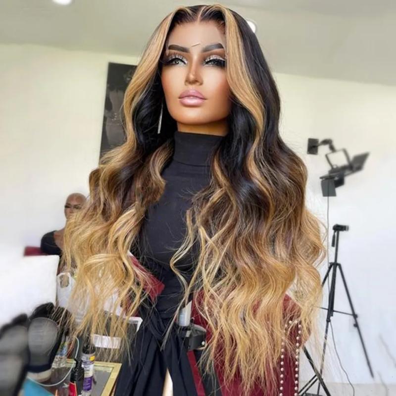 Hair Wigs | Braziliain Body Wave Ombre Blonde Lace Front Wig Transparent Lace Frontal Wig Lace Closure Simulation Human Hair Wigs For Women Cosplay Preplucked Hair Wigs 613 Blonde Color