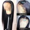 Hair Wigs | Brazilian 13X4 Full Lace Frontal Wig Human Hair Pre Plucked 36 Inch Black Color Straight Lace Front Wig For Women Hd Lace Synthetic Wig Hair Wigs 1