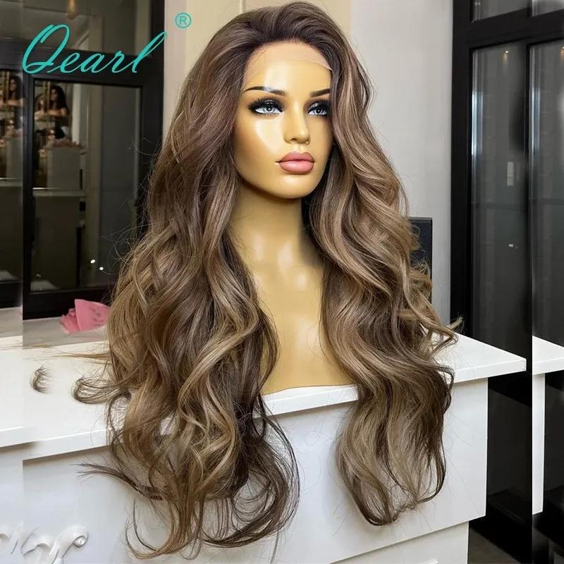 Hair Wigs | Brazilian Colored Lace Front Human Hair Wigs 36 Inch Ash Brown Body Wave Lace Front Wig Hd Lace Frontal Wig Synthetic For Women Hair Wigs 613 Blonde Color