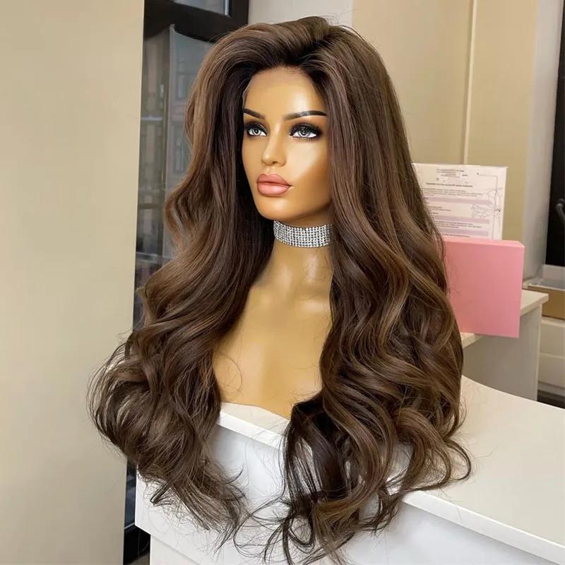 Hair Wigs | Brazilian Colored Lace Front Human Hair Wigs 36 Inch Ash Brown Body Wave Lace Front Wig Hd Lace Frontal Wig Synthetic For Women Hair Wigs 613 Blonde Color