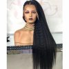 Hair Wigs | Brazilian Kinky Straight 13X4 Lace Front Glueless Wig Yaki Simulation Human Hair Wigs Pre Plucked Cheap Closure Wigs For Africa Women Hair Wigs auburn color