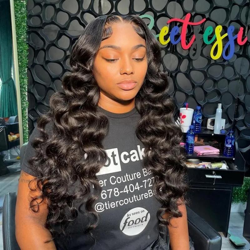 Hair Wigs | Brazilian Loose Deep Wave Lace Front Human Hair Wigs For Women 30Inches 36Inches 13X4 Lace Frontal Wigs Glueless Black /Blonde /Grey /Blue Synthetic Lace Closure Wig Hair Wigs 613 Color