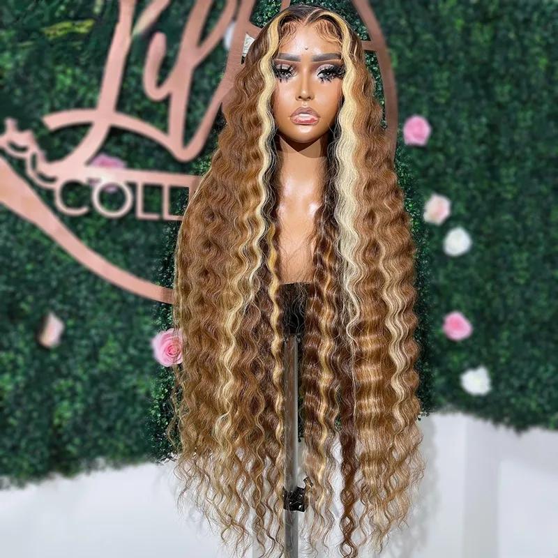 Hair Wigs | Hd Highlight Wig 360 Full Lace Frontal Human Hair Wigs Brazilian Wear Go Glueless Wig Honey Blonde Wigs Body Wave Synthetic Lace Front Wig Hair Wigs 1