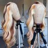 Hair Wigs | Highlight Wig Human Hair Body Wave Lace Frontal Wigs Colored 13X4 Lace Frontal Wig P4/27 Ombre Honey Blonde Lace Front Wig Synthetic Hair Wigs black