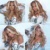 Hair Wigs | Highlight Wig Human Hair Body Wave Lace Frontal Wigs Colored 13X4 Lace Frontal Wig P4/27 Ombre Honey Blonde Lace Front Wig Synthetic Hair Wigs black