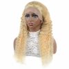 Hair Wigs | Ishow 13*4 Transparent Lace Front Wig Brazilian Body Wave Human Hair Wigs Blonde Color 613 Peruvian Straight 10-30Inch For Women All Ages Loose Deep Hair Wigs body wave