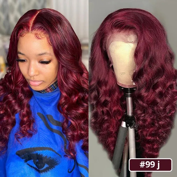 Hair Wigs | Ishow 14-40Inch 99J Burgundy Hd Transparent Lace Front Wig Human Hair Wigs 13X4 13X6 5X5 4X4 350# Straight Curly Water Loose Deep Body Headband Wig Bangs For Women Hair Wigs Hair Wigs