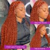 Hair Wigs | Peruvian Ginger Orange Lace Front Wig Deep Wave Curly Full Lace Front Human Hair Wigs Water Wave Hd Lace Frontal Wig Synthetic For Black Women Hair Wigs Auburn