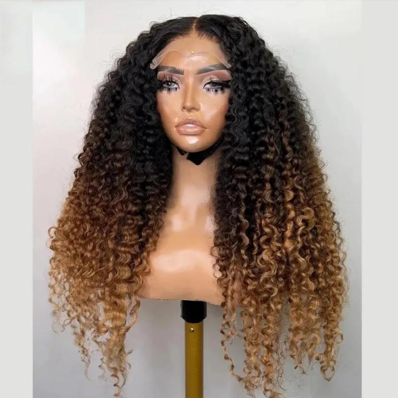 Hair Wigs | Soft 26Inches Long Ombre Blonde Brown Curly 180Density Lace Front Wig For Black Women Babyhair Heat Resistant Preplucked Glueless Hair Wigs Hair Wigs