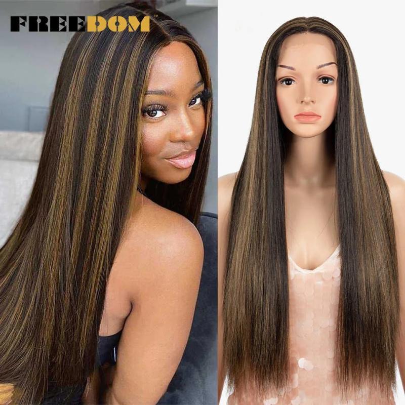 Hair Wigs | Woman Synthetic Lace Wigs Long Straight Blue Purple Green Ginger Cosplay Wig Highlight Blonde Lace Wigs For Black Women 230524 Hair Wigs 130t