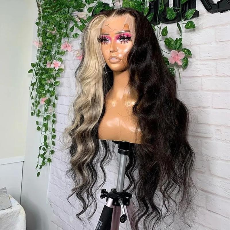 Lace Wigs | Blonde Highlight Lace Front Wigs For Women Body Wave Brazilian Remy Human Hair Wig Hd Transparent Lace Frontal Wig Pre Plucked Lace Wigs 613 Blonde Color