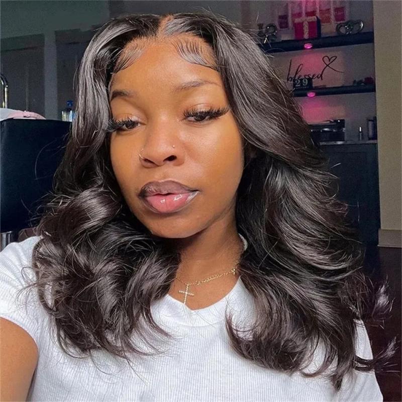 Lace Wigs | Brazilian Body Wave Short Bob Lace Front Wig Hd Transparent 13X4 Lace Frontal Human Hair Wigs For Women Pre Plucked Virgin Sale Lace Wigs Lace Wigs