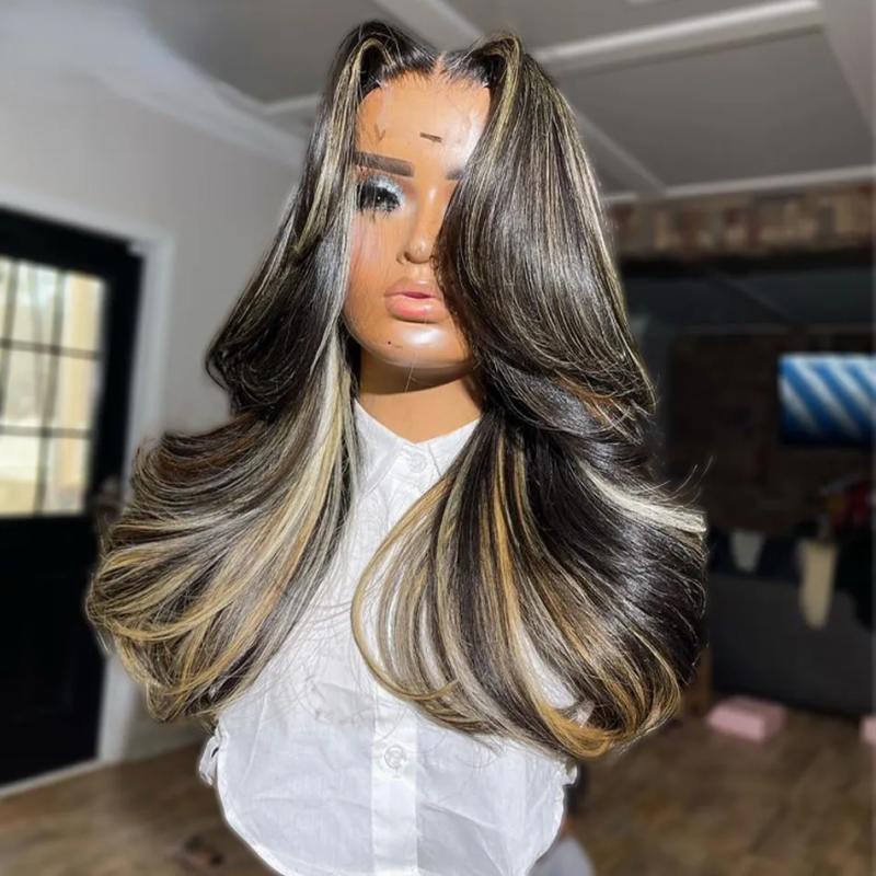 Lace Wigs | Brazilian Honey Blonde Highlight Body Wave Human Hair Bob Lace Wigs Glueless Wet Wave Body Wave Lace Front Wigs For Women Lace Wigs Lace Wigs