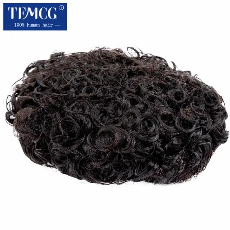 Men’s Wigs | Wigs 20Mm Curly Hairpiece Fine Mono Male Hair Prosthesis Toupee 100 Indian Hu7″ Wig Exhuast Systems 231024 Men's Wigs Men's Wigs