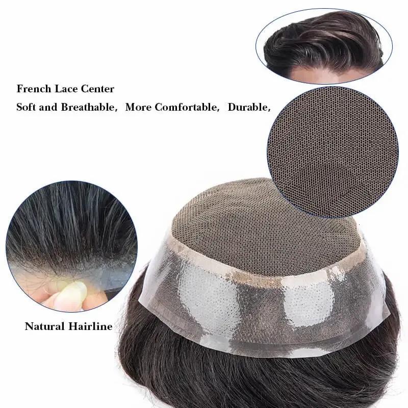 Men’s Wigs | Wigs Australia Toupee Lace Pu Base Wig For Male Hair Prosthesis Breathable Capillary Replacement System 231115 Men's Wigs Men's Wigs