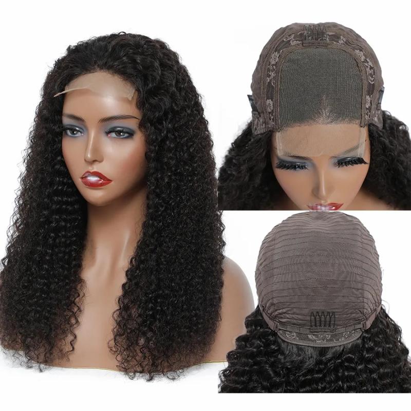 Remy Hair & Virgin Hair | 12-36 Inches 4X4 Lace Closure Front Wigs With Frontal 180% Density Brazilian Straight Kinky Curly Body Deep Water Wave Human Hair Transparent Headband Wig For Women Remy Hair & Virgin Hair Remy Hair & Virgin Hair