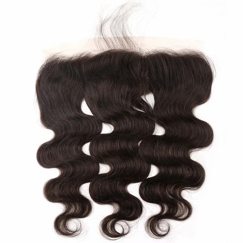 Remy Hair & Virgin Hair | 13X4 Lace Frontal Closure Body Wave Frontal Hd Transparent Lace Frontals With Bangs Baby Hair 100% Remy Human Hair 150% Density Thick Natural Black Bella Hair Slay Remy Hair & Virgin Hair Remy Hair & Virgin Hair