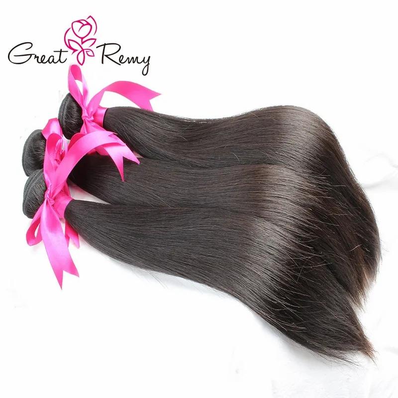 Remy Hair & Virgin Hair | 3Pcs/Lot Unprocessed Braziilan Virgin Hair Weave Straight Hair Extensions Bundles Peruvian Malaysian Indian Remy Hair Bundles Weft Greatremy 8-34Inch Sale Remy Hair & Virgin Hair Remy Hair & Virgin Hair