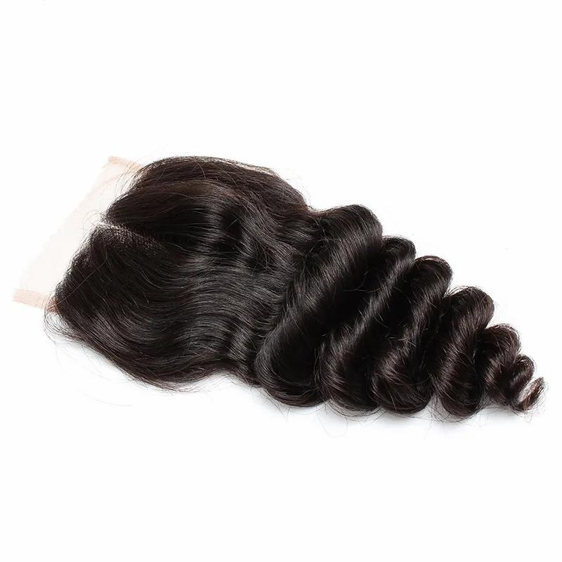 Remy Hair & Virgin Hair | 50% Off Sale Peruvian Virgin Hair Perfect Loose Wave Lace Closure Pre Plucked Free Part 4X4 5X5 6X6 Hairpieces Hair Extension Natural Color Dyeable Greatremy Remy Hair & Virgin Hair Remy Hair & Virgin Hair