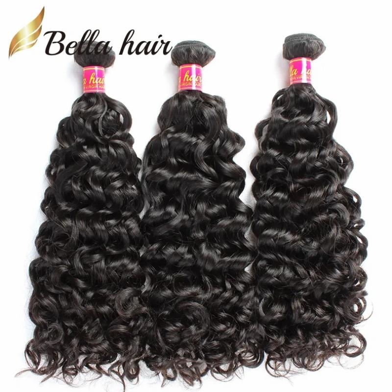 Remy Hair & Virgin Hair | 8A Water Wave Style Remy Hair Weaves Extensions Brazilian Virgin Human Hair Natural Color Cambodian Malaysian Indian Peruvian 3/4 Bundles Tiktok Sale Remy Hair & Virgin Hair Remy Hair & Virgin Hair