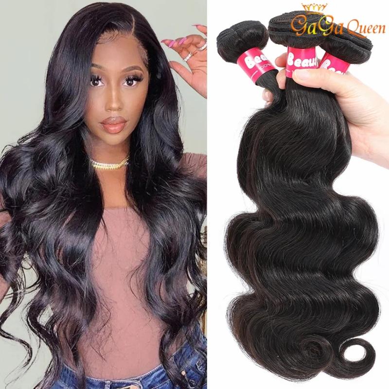 Remy Hair & Virgin Hair | Gaga Queen 9A Indian Body Wave Virgin Human Hair Extensions 3 Bundles Unprocessed Brazilian Peruvian Indian Virgin Remy Hair Deals Remy Hair & Virgin Hair Remy Hair & Virgin Hair