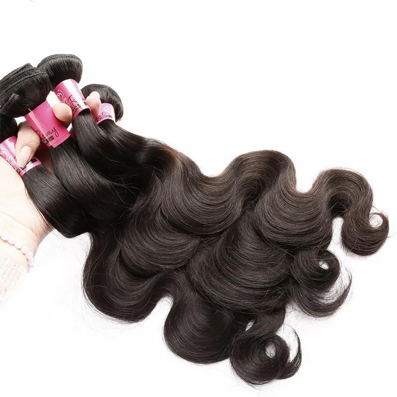 Remy Hair & Virgin Hair | Greatremy Body Wave Human Hair 3 Bundles With Closure Double Weft Brazilian Virgin Hair Bundle And Closures Deals Factory Supply Lace Unit Remy Hair & Virgin Hair Remy Hair & Virgin Hair