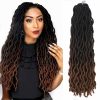 Remy Hair & Virgin Hair | Human Hair Bulks Synthetic Crochet Braids Hair Goddess Faux Locs Ombre Curly Soft Dreads Dreadlocks For Black Woman Extensions 18Inch 230906 Remy Hair & Virgin Hair Remy Hair & Virgin Hair