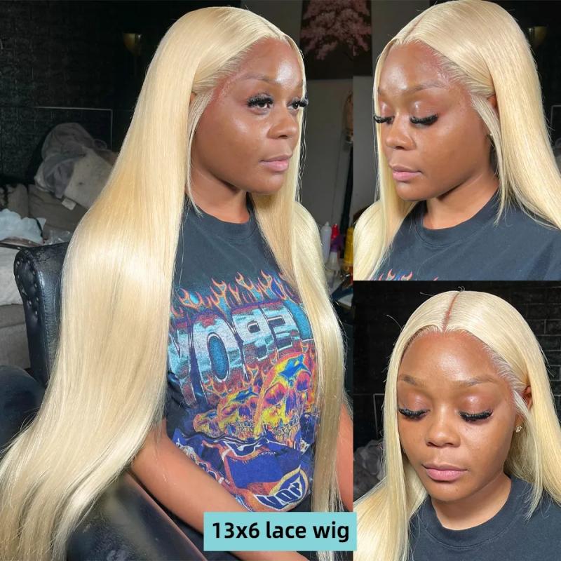 Synthetic Wigs* |  30 Inch 613 Honey Blonde Bone Straight 13X6 Lace Front Human Hair Wigs Brazilian 250 Density Colored 13X4 Frontal Wig For Women 230901 Synthetic Wigs* Synthetic Wigs*