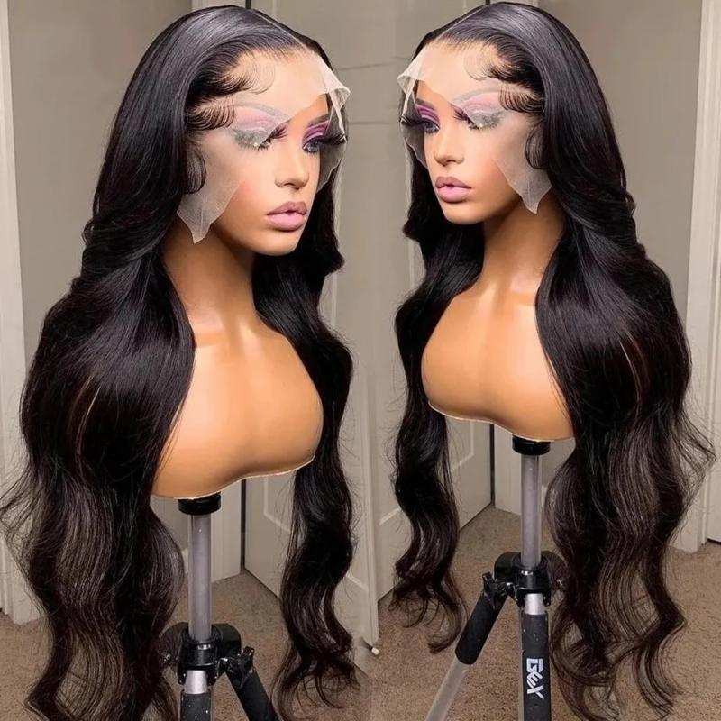 Synthetic Wigs* |  360 Full Lace Frontal Human Hair Pre Plucked Wigs Brazilian Transparent 13X4 13X6 Body Wave Lace Front Wig For Black Women Bling 230901 Synthetic Wigs* Synthetic Wigs*